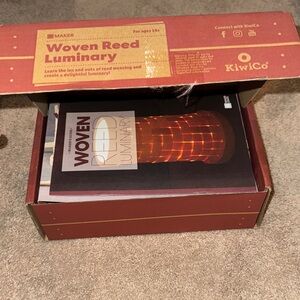 KiwiCo Woven Reed Luminary - Red